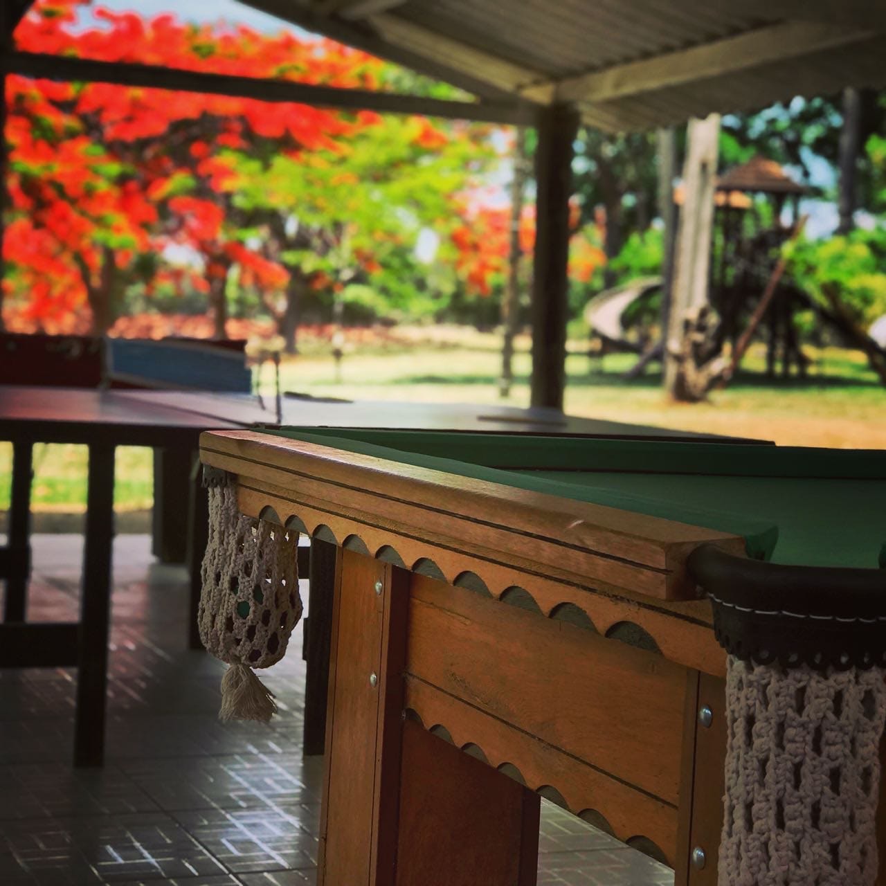 Mesa de sinuca na Vila Quatro Estações